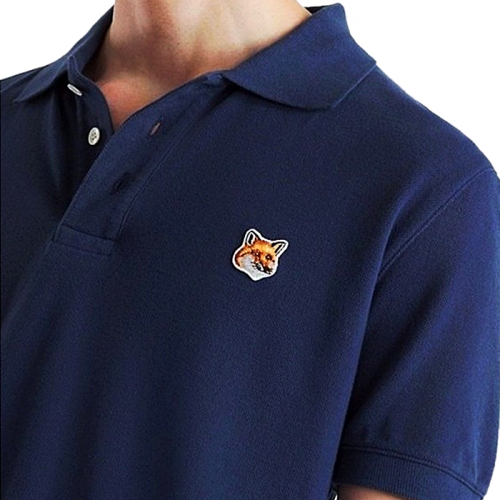 MAISON KITSUNE 폭스헤드 PK 카라 티셔츠