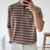 MAISON KITSUNE 스트라이프 카라니트
