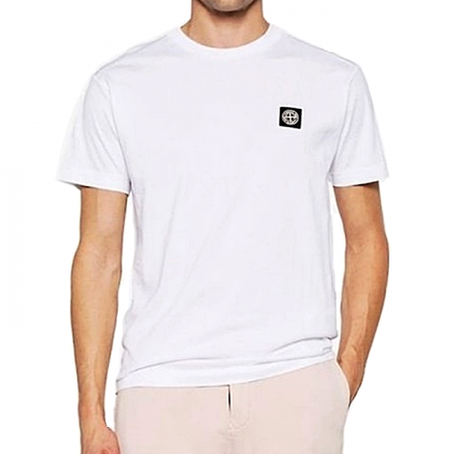 STONE ISLAND 사각패치 반팔 티셔츠
