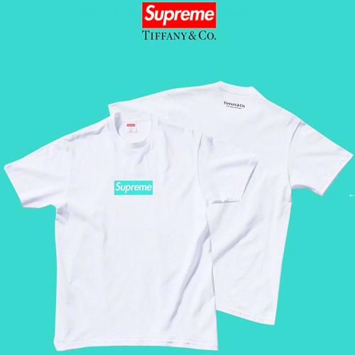 SUPREME & 티파니앤코 반팔 티셔츠
