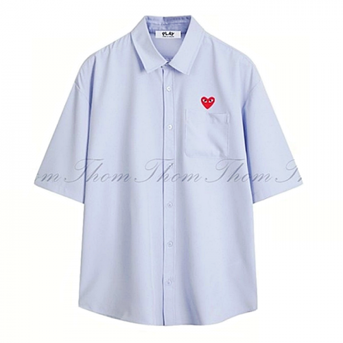 COMME des GARÇONS 오버핏 링클프리 반팔 셔츠