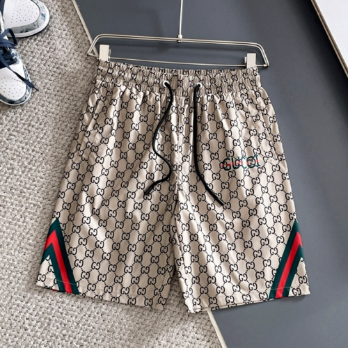 GUCCI 자가드 패턴 레터링 로고 반바지