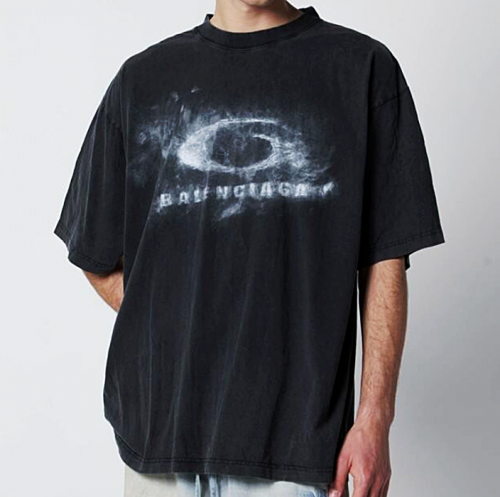 BALENCIAGA 워시드 크레용 루프 티셔츠