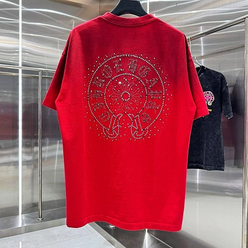Chrome Hearts 라인스 홀스슈 워싱 티셔츠 64289