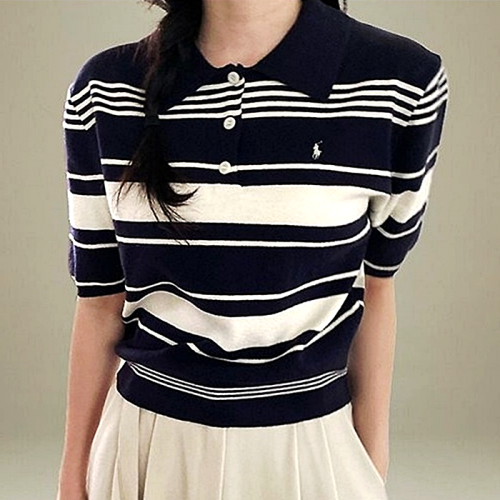 Polo ralphlauren 멀티배색 카라 숏슬리브