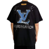 LOUIS VUITTON LV 데님 자수 로고 티셔츠