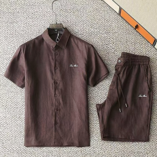 로로피아나 Loro Piana 자수 린넨 셋업 SET - 커피