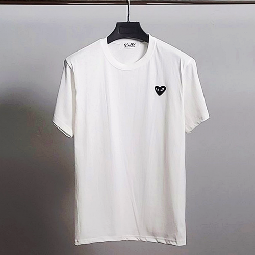 COMME des GARÇONS 블랙와펜 라운드 티셔츠