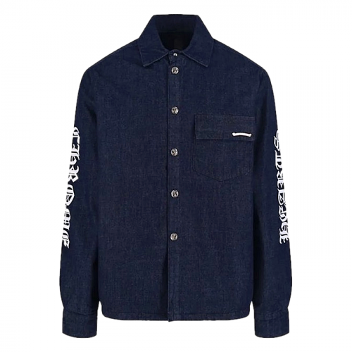 Chrome Hearts 스크롤 로고드 데님셔츠