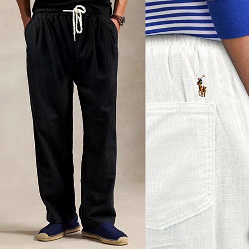 랄프로렌 Polo ralphlauren 린넨 세미와이드 팬츠