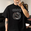 GUCCI 삼색 선 로고 디자인 반팔 티셔츠