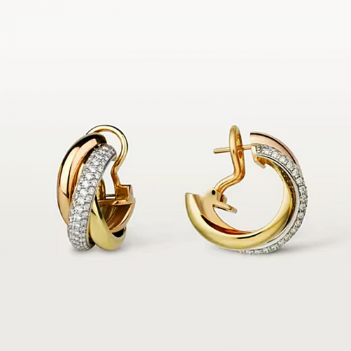 CARTIER 트리니티 비쥬 세미파베 이어링