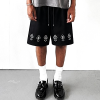 Chrome Hearts 세메터리 레더 패치 쇼트 팬츠