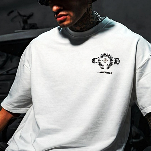 Chrome Hearts CH 홀스슈 패치 자수 로고 빈티지 티셔츠