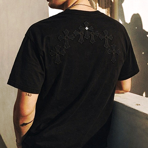 Chrome Hearts 쉐도우 세메터리 빈티지 패치 스틸 로고 티셔츠