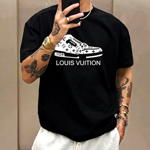 LOUIS VUITTON 스니커즈 레터링 로고 티셔츠