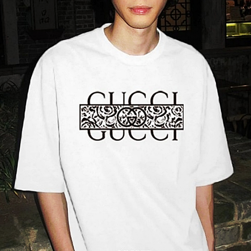 GUCCI 플라워 로고 반팔 티셔츠