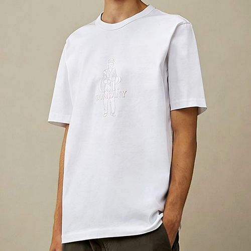 CP COMPANY 자수 로고 티셔츠