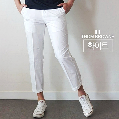 THOM BROWNE 마린 면스판 슬렉스