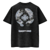 Chrome Hearts CH 데님 패치 피그먼트 빈티지 숏 슬리브