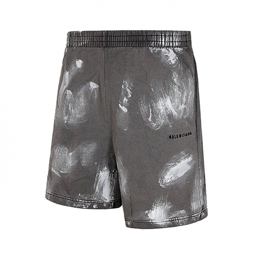 BALENCIAGA 페인팅 로고자수 하프팬츠