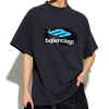 BALENCIAGA 로고 디테일 반팔 티셔츠