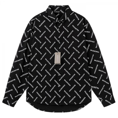 BALENCIAGA 올오버 로고 셔츠 8021