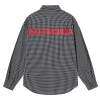 BALENCIAGA 로고 깅엄 체크 셔츠 8014