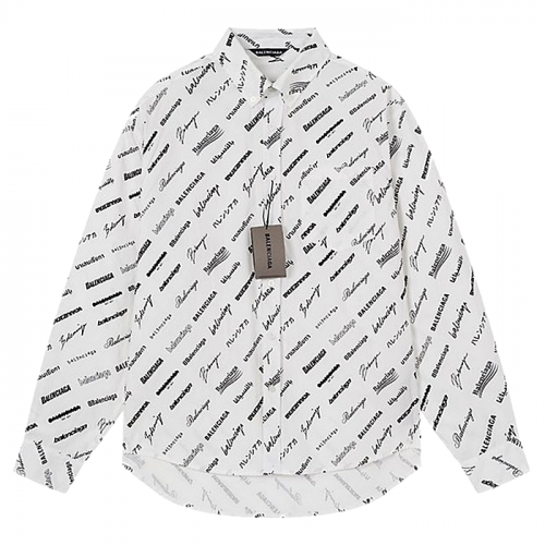 BALENCIAGA 멀티 올오버 로고 프린트 셔츠 8008