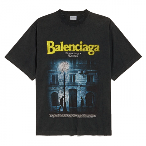 BALENCIAGA 디 어드레스 구제 워싱 티셔츠 3346