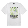 BALENCIAGA 파리스 트로피컬 로고 티셔츠 3345