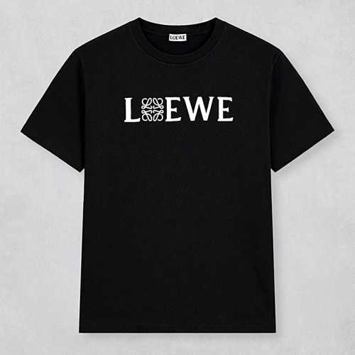LOEWE 블랙 & 화이트 아나그램 백로고 숏 슬리브
