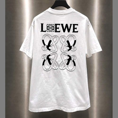 LOEWE 덧댐 자수 빈티지 로고 티셔츠