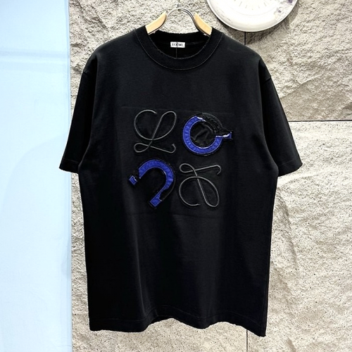 LOEWE 덧댐 자수 빈티지 로고 티셔츠