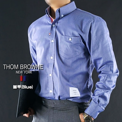 THOM BROWNE 포켓 스판 셔츠