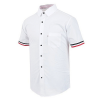 THOM BROWNE 삼색 소매 반팔 셔츠