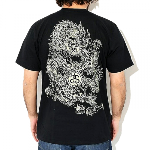 STUSSY 드래곤 반팔 티셔츠