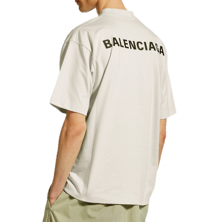 BALENCIAGA 더블 로고 자수 반팔티셔츠