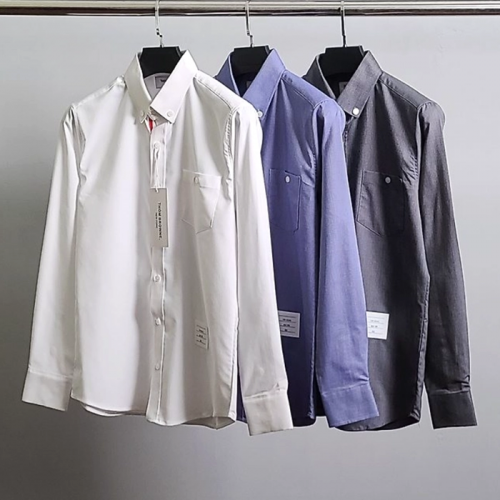 THOMBROWNE 클래식 히든삼선 옥스포드 셔츠