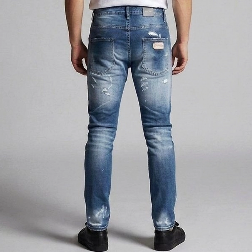 디스퀘어드 DSQUARED 패치 데미지 디스 슬림 일자진
