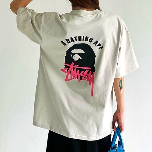 STUSSY 스톤 로고 티셔츠