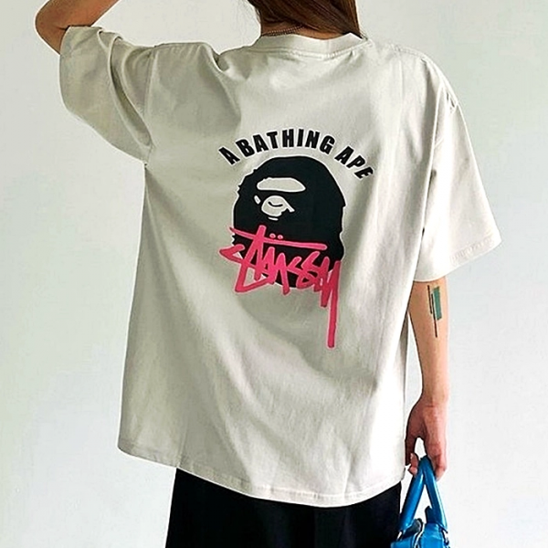 STUSSY 스톤 로고 티셔츠