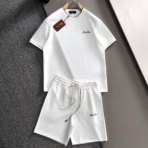 Loro Piana 넥포인트 자수 면실켓 라운드 SET