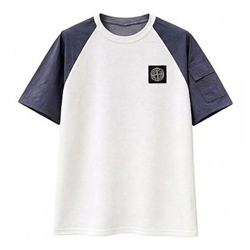 STONE ISLAND 레글런 배색 포켓 티셔츠STONE ISLAND 레글런 배색 포켓 티셔츠