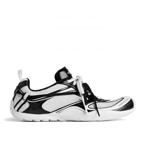 BALENCIAGA 레이더 그래디언트 라인 스니커즈 - 화이트 & 블랙