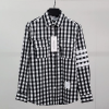 THOM BROWNE 사선완장 건클럽 체크 셔츠
