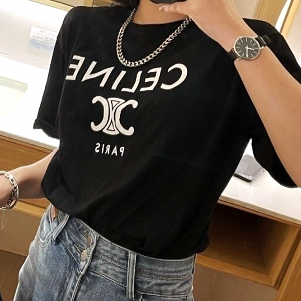 CELINE 파리 트리오페 반팔 티셔츠