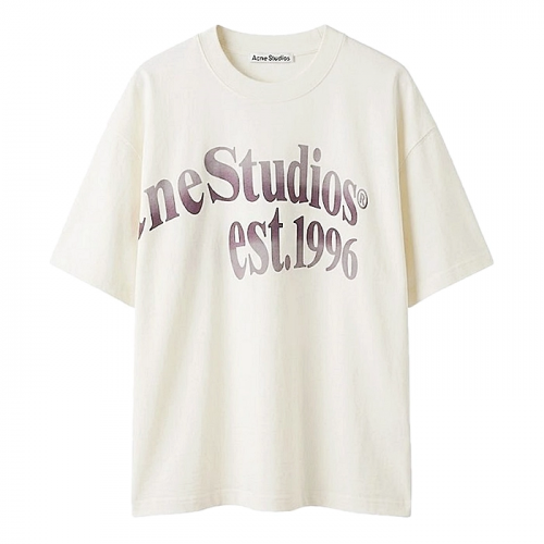 Acne Studios 와이드 로고 티셔츠