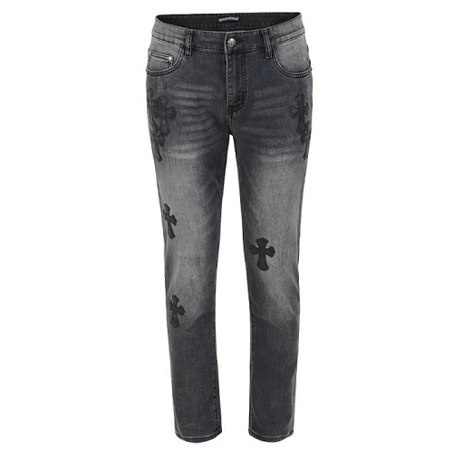 Chrome Hearts 멀티 레더 패치 흑청 슬림 일자진