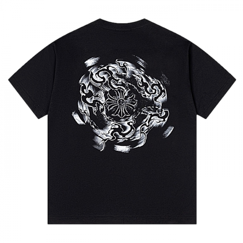 Chrome Hearts 홀스슈 크로스 플레임 티셔츠